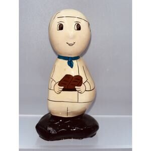 Vintage ROCK HEADS Baker Figurine Paperweight Handpainted Loaves Bread Damage